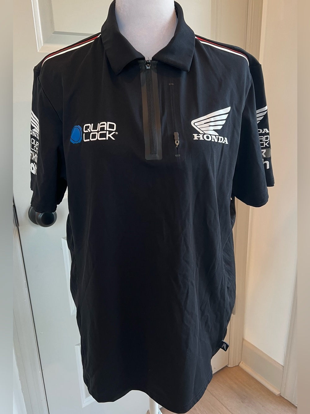 Honda Racing Pit Crew & Driver Shirt Black Size M,  Motor Sports Quad Lock